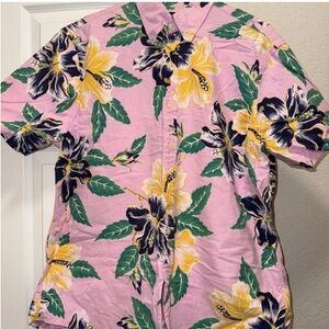 Ralph Lauren Pink Floral Casual Button Down Shirt